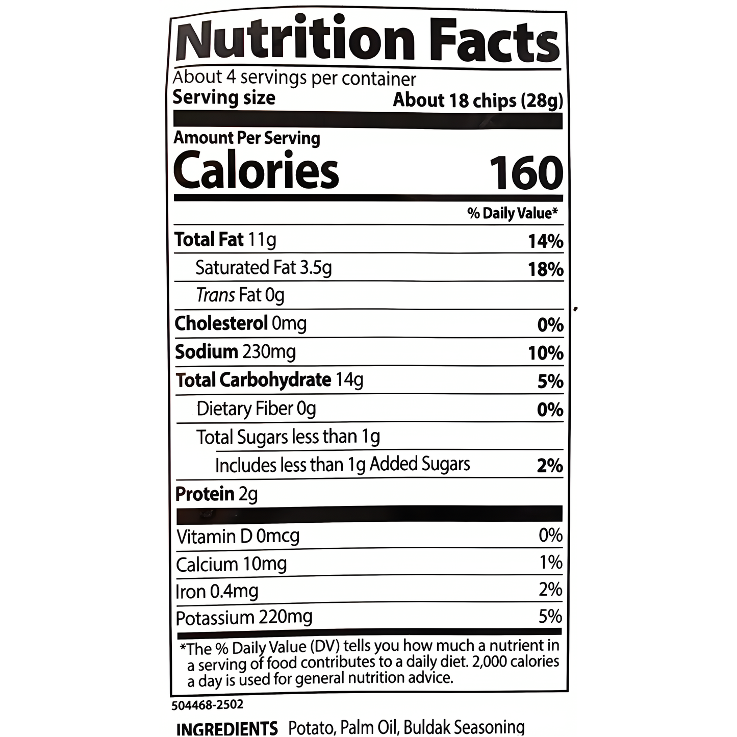 [SAMYANG] Buldak Original Potato Chips - 4.23oz