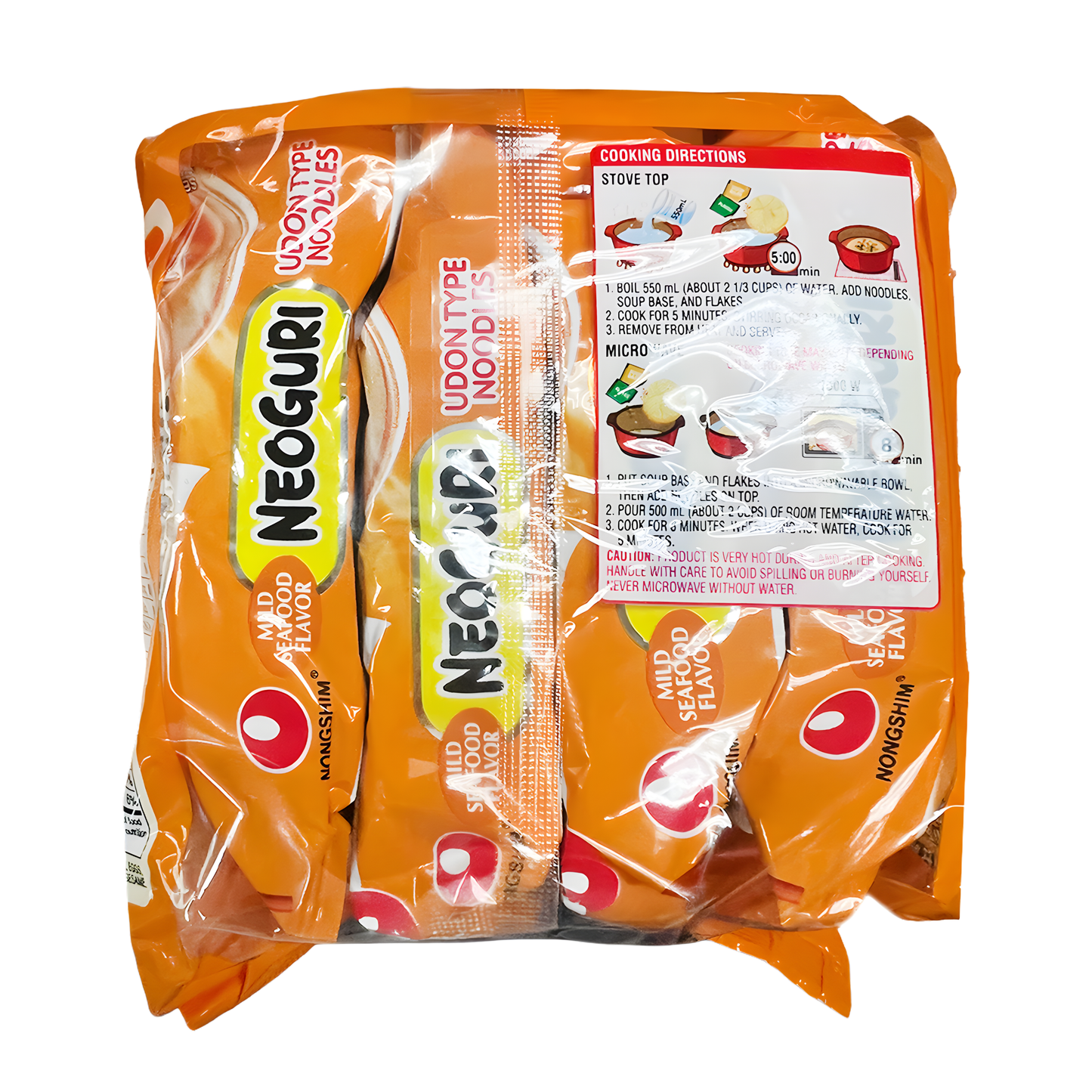 [NONGSHIM] Neoguri Udon Seafood(4 Packs) - 16.9oz