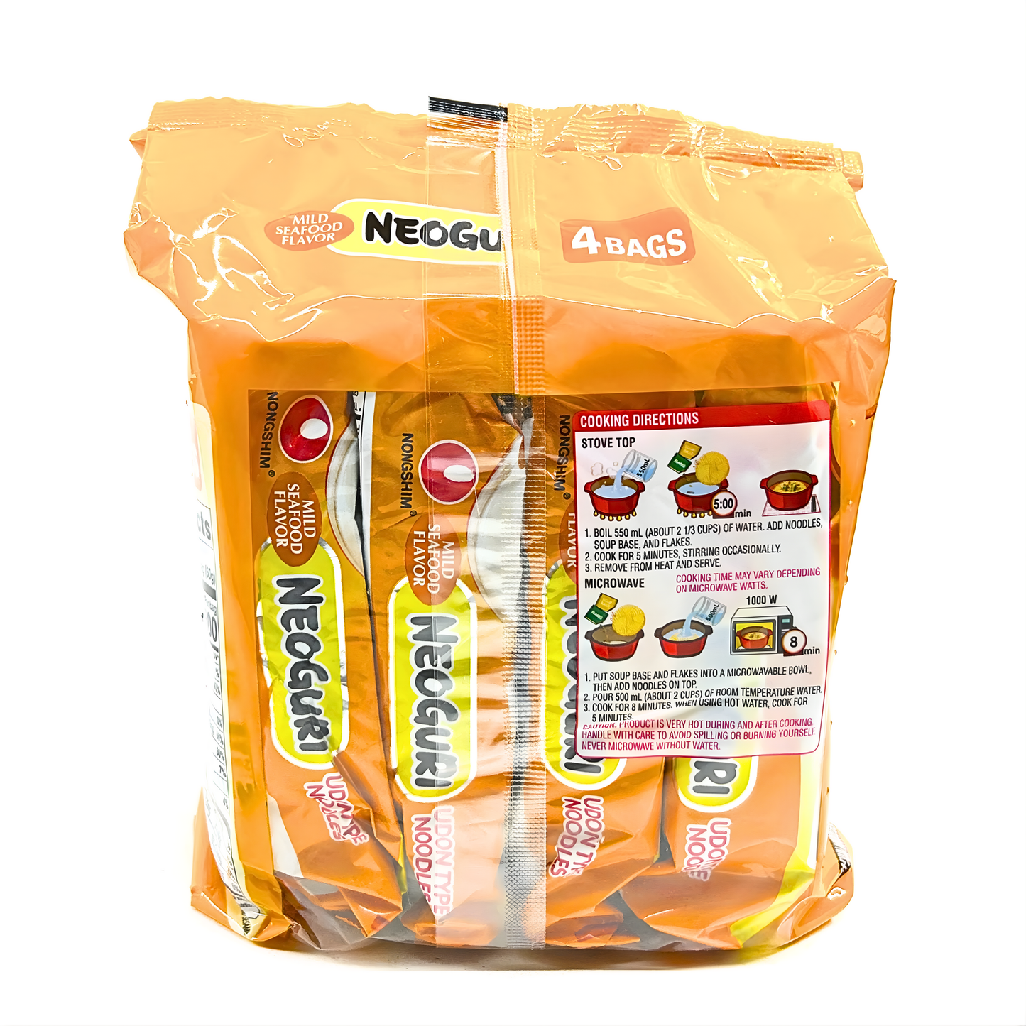 [NONGSHIM] Neoguri Udon Seafood(4 Packs) - 16.9oz