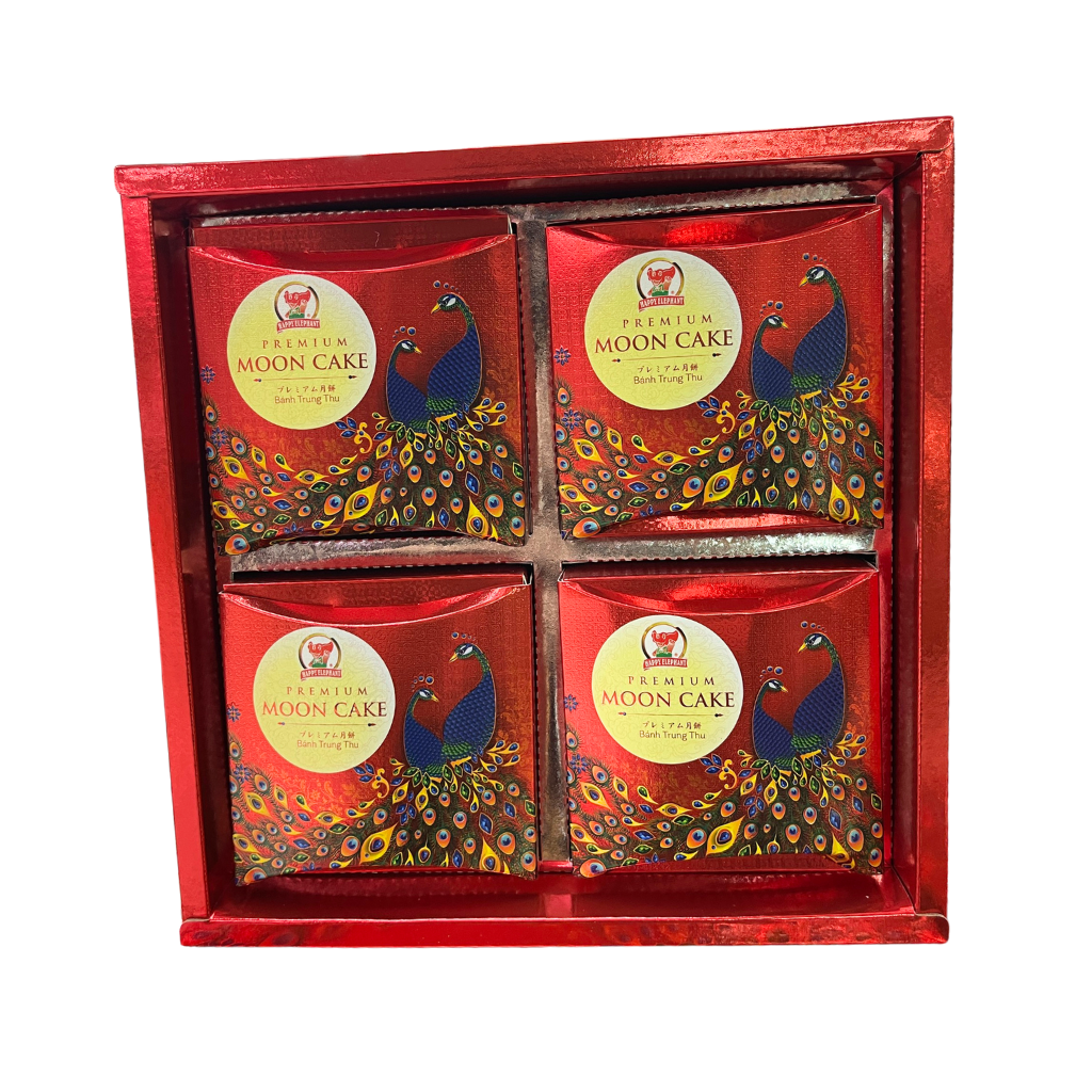 Happy Elephant - Moon Cake Mung Bean & Pandan Leaves - Egg Yolk ( 480 g )