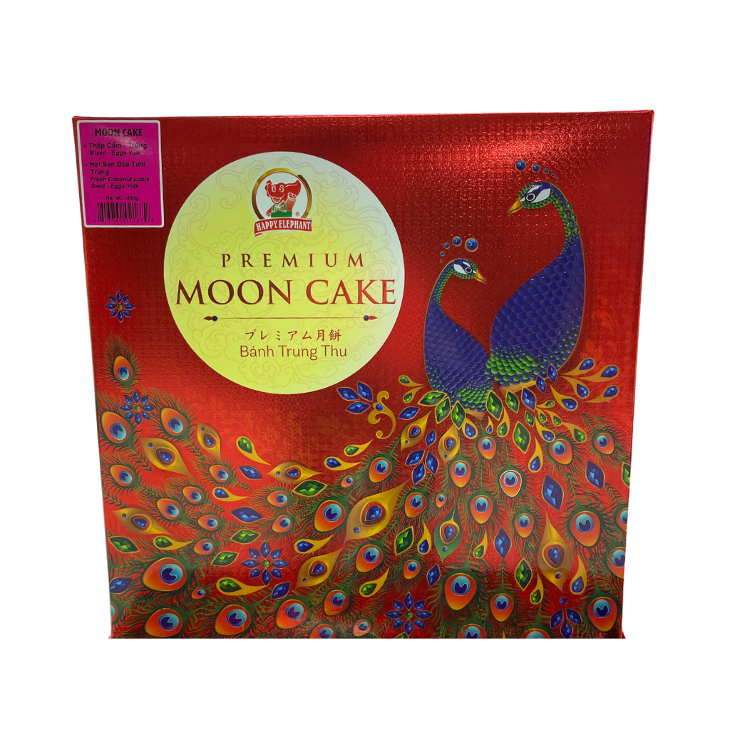 Happy Elephant - Moon Cake Fresh Coconut Lotus Seed - Egg Yolk (480 g )