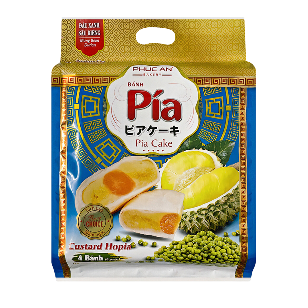 Phuc An Premium Pia Cake Big Size Mix (Mung Bean - Durian - Salted Egg) 17.6 oz