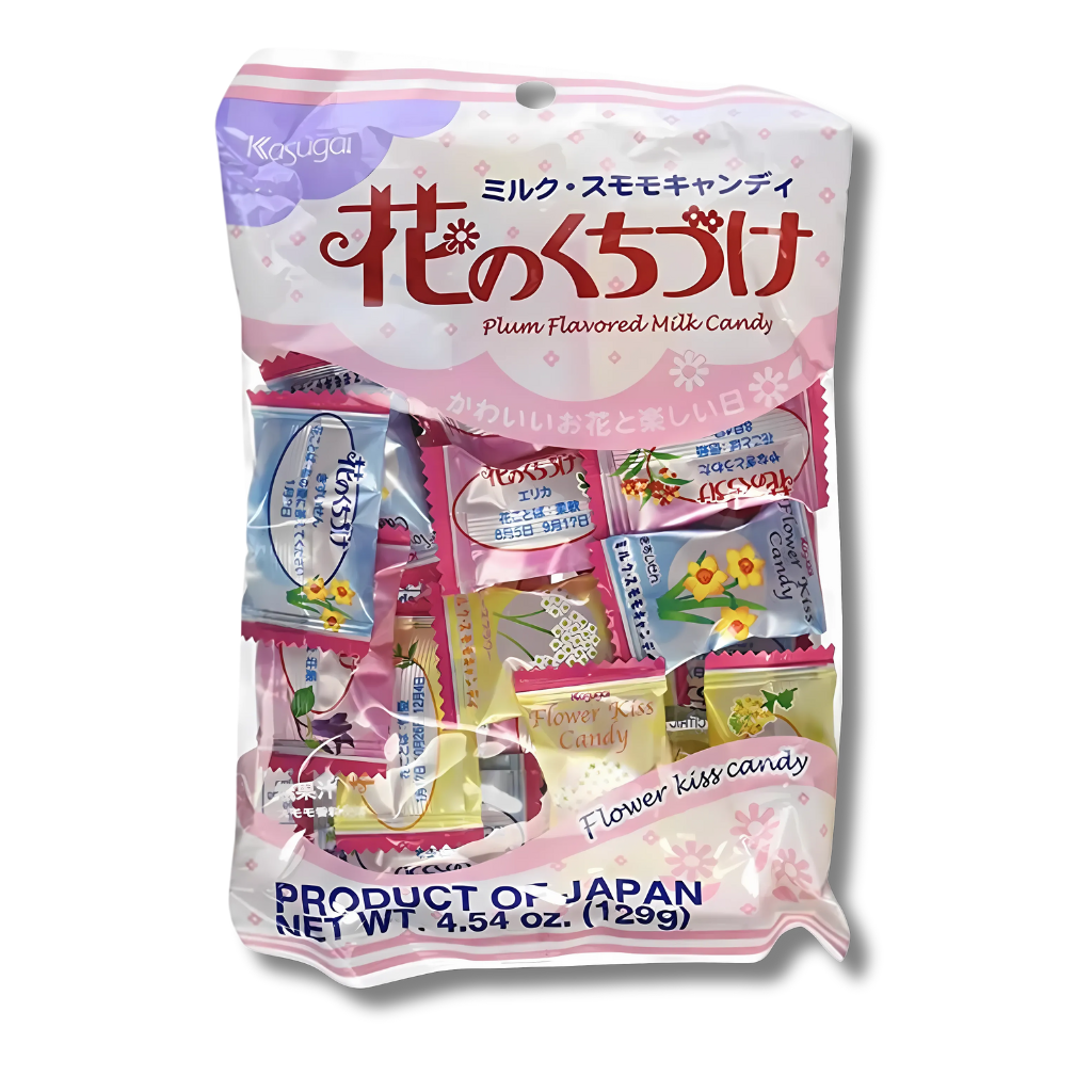 Kasugai Flower Kiss Milk Plum Hard Candy 4.54oz