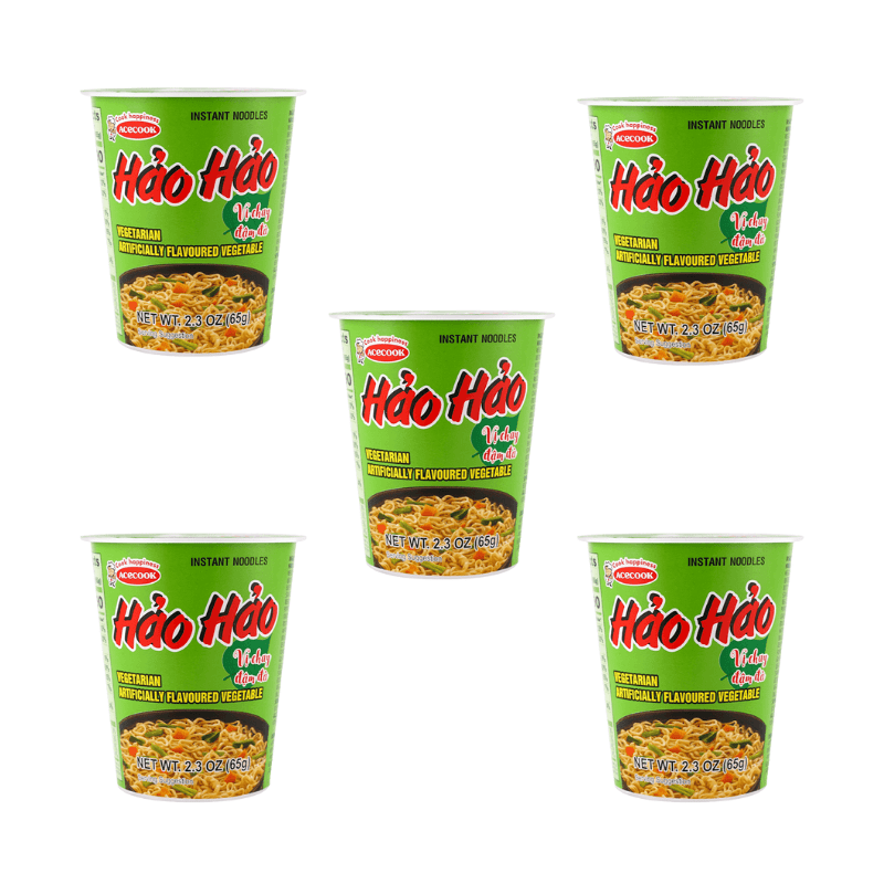 Acecook Hao Hao Vegetarian Flavour Cup Noodles - A&E Foodstore