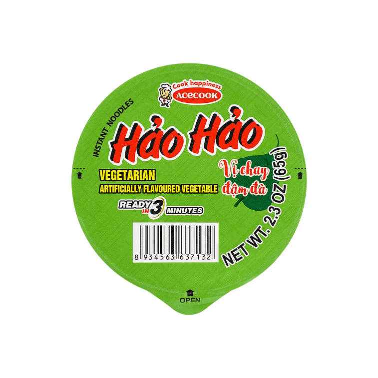 Acecook Hao Hao Vegetarian Flavour Cup Noodles - A&E Foodstore