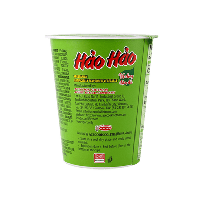 Acecook Hao Hao Vegetarian Flavour Cup Noodles - A&E Foodstore