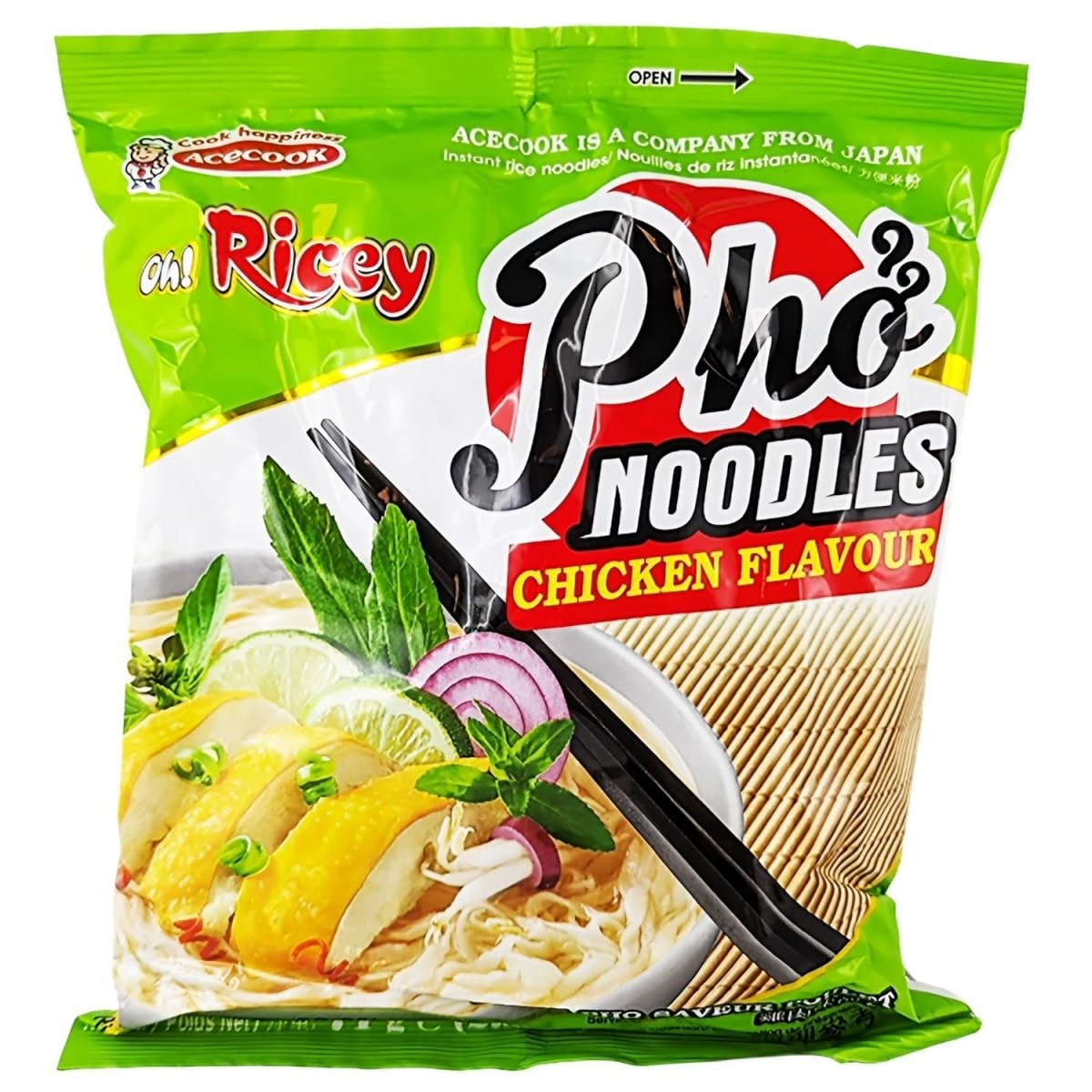 Acecook Oh! Ricey Pho Chicken Flavor 71g - A&E Foodstore