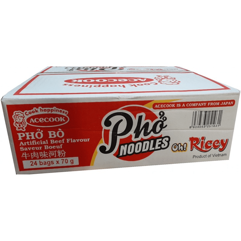 Acecook Oh! Ricey Rice Noodles Pho Beef Flavor (Bag) - A&E Foodstore