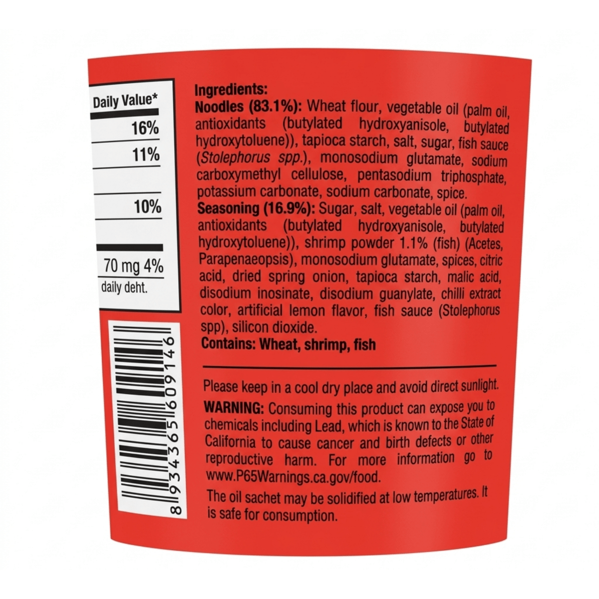 Acecook Thai Shrimp Hotpot Flavor Cup Noodle - A&E Foodstore