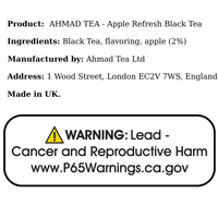 AHMAD TEA - Apple Refresh Black Tea (20 Tea Bags) - A&E Foodstore
