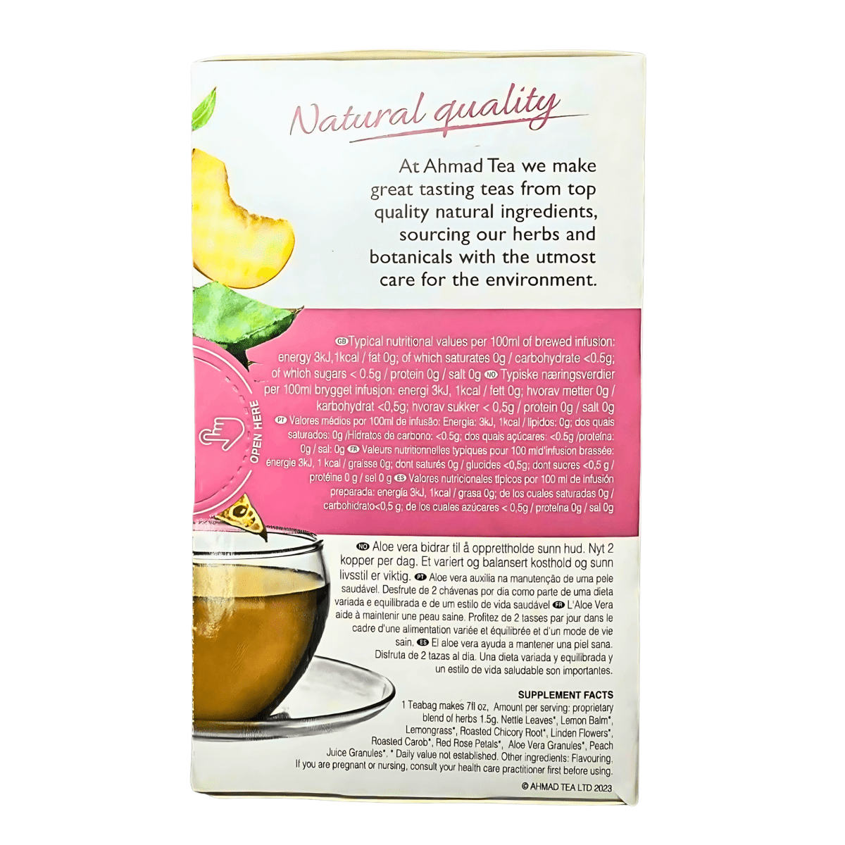 AHMAD TEA - 'Beauty'Infusion - Herbal Tea(20TeaBags) - A&E Foodstore