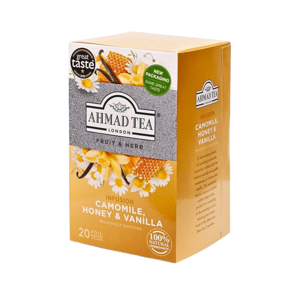 AHMAD TEA - Camomile, Honey,& Vanilla (20 TeaBags) - A&E Foodstore