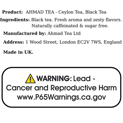 AHMAD TEA - Ceylon Tea, Black Tea (20 Bags) - A&E Foodstore