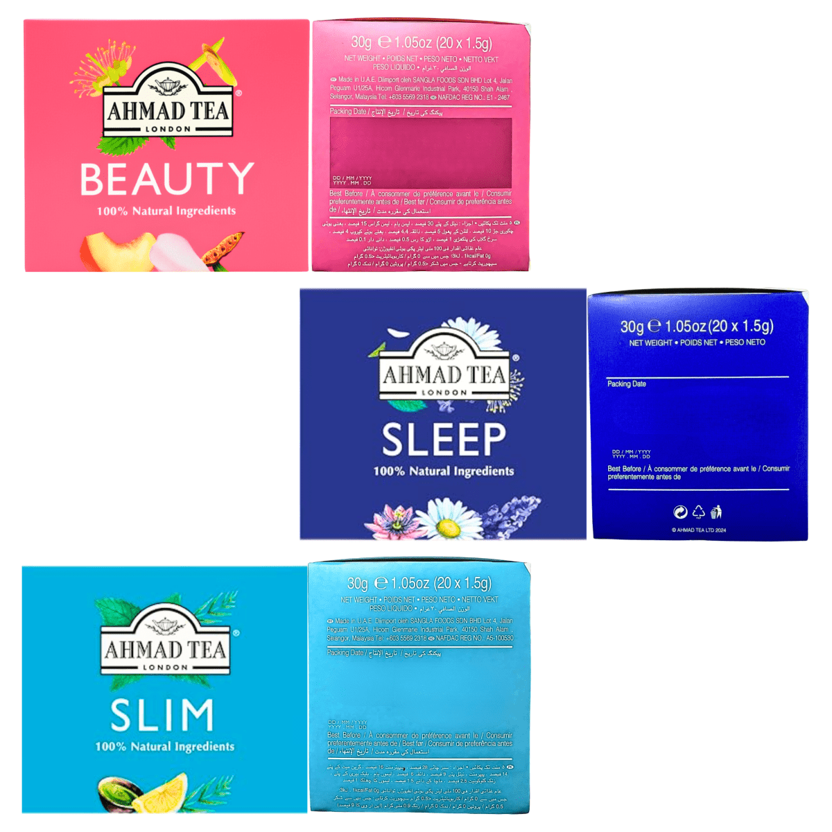 AHMAD Tea Combo - Beauty, Sleep, Slim - A&E Foodstore
