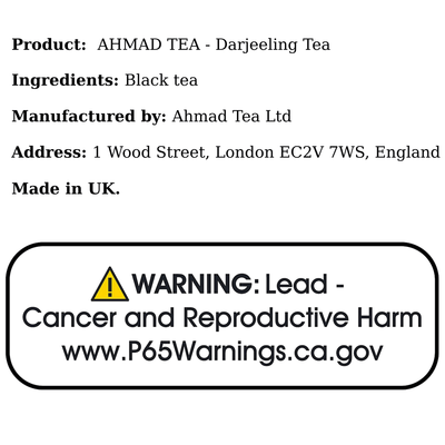 AHMAD TEA - Darjeeling Tea (20 Tea Bags) - A&E Foodstore