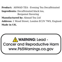 AHMAD TEA - Evening Tea Decaffeinated (20 TeaBags) - A&E Foodstore