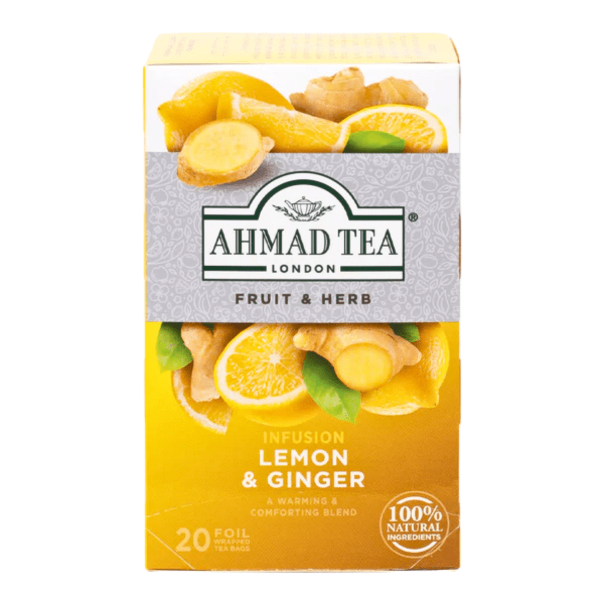 AHMAD TEA - Infusion Lemon & Ginger (20 Tea Bags) - A&E Foodstore