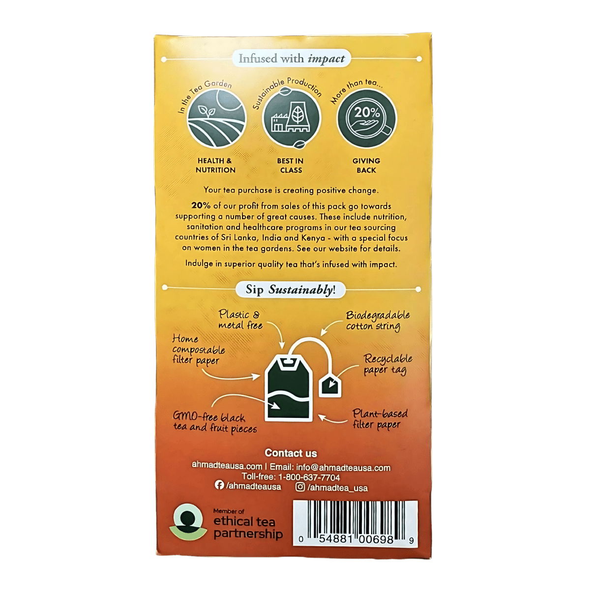 AHMAD TEA - Mango Magic Fruit Black (20 Tea Bags) - A&E Foodstore