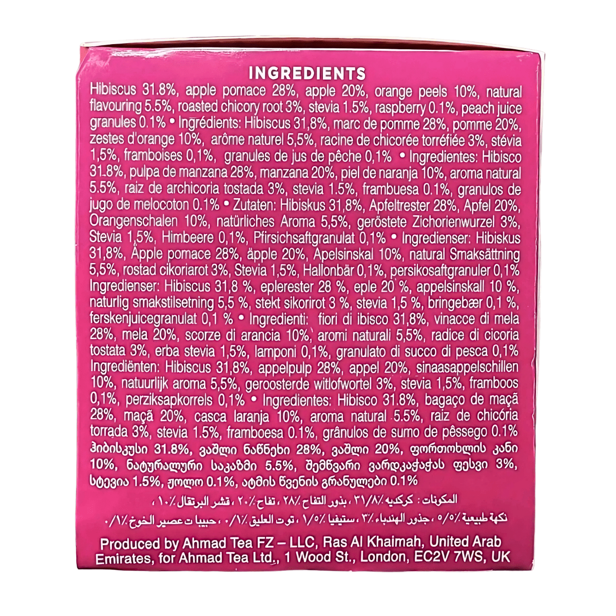 AHMAD TEA - Peach & Raspberry Herbal (20 Tea Bags) - A&E Foodstore