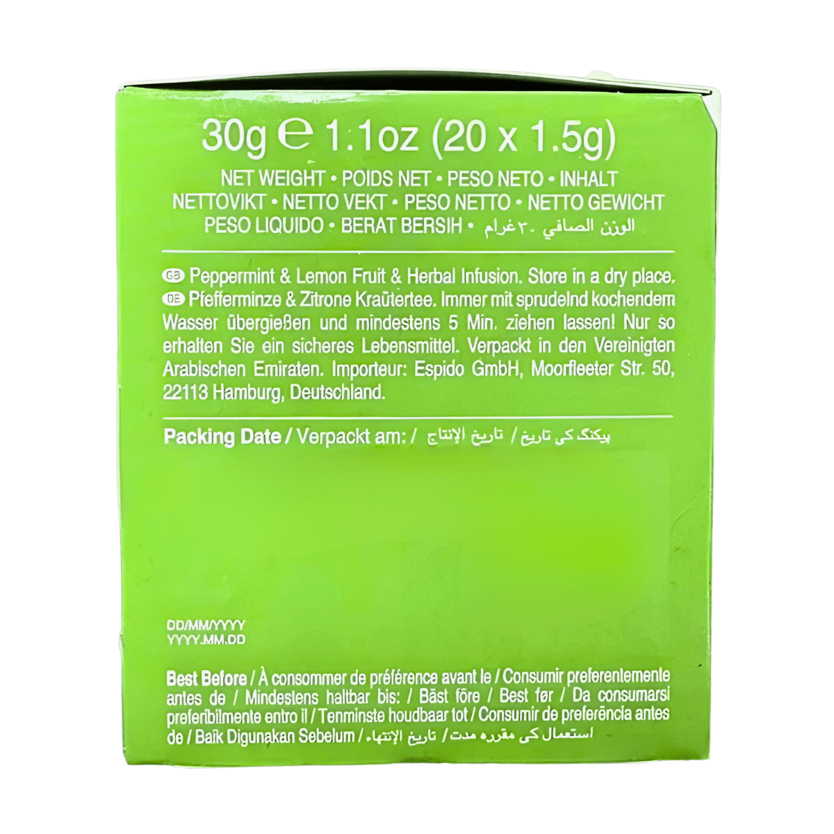 AHMAD TEA - Peppermint & Lemon Tea (20 Tea Bags) - A&E Foodstore