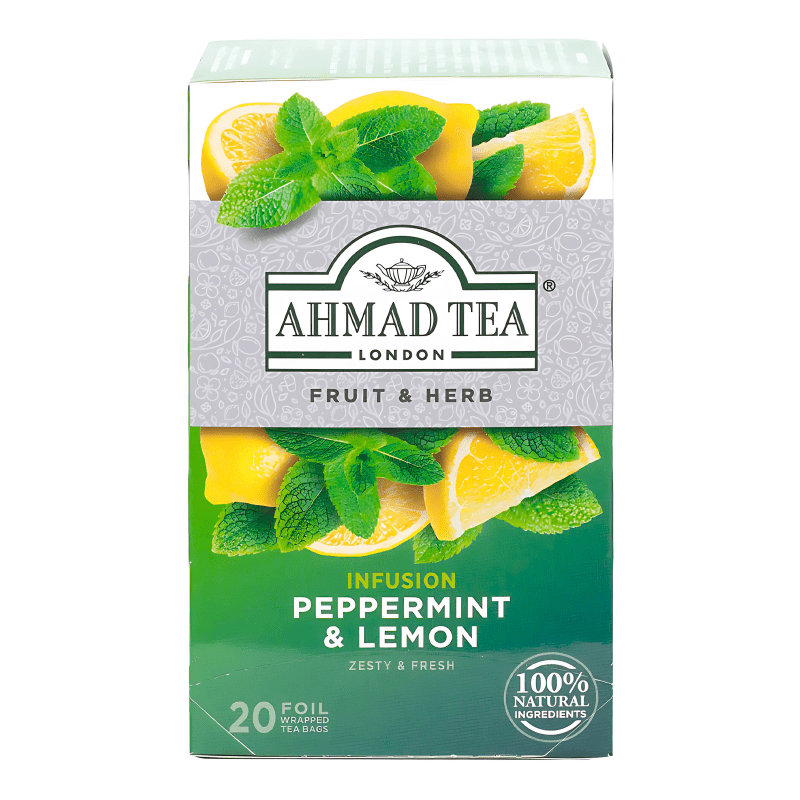 AHMAD TEA - Peppermint & Lemon Tea (20 Tea Bags) - A&E Foodstore