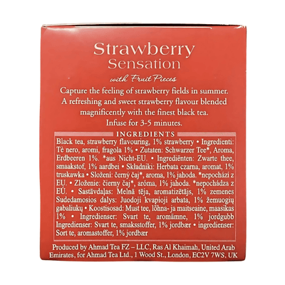 AHMAD TEA - StrawberrySensation Fruit Black 20Bags - A&E Foodstore