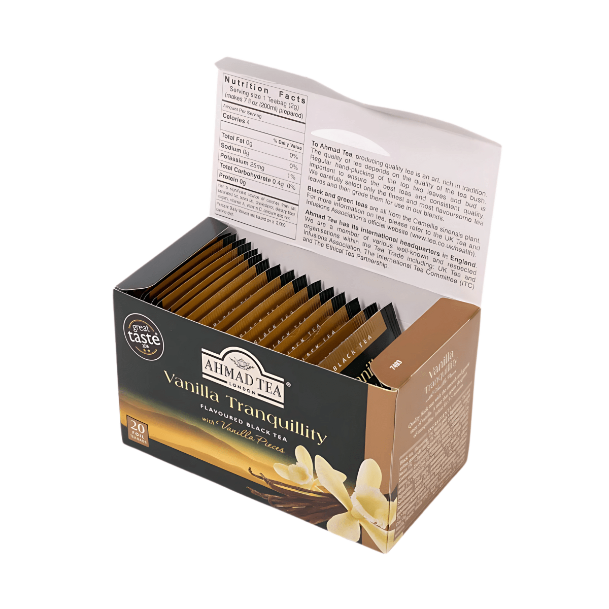 AHMAD TEA - Vanilla Tranquility Black Tea (20Bags) - A&E Foodstore