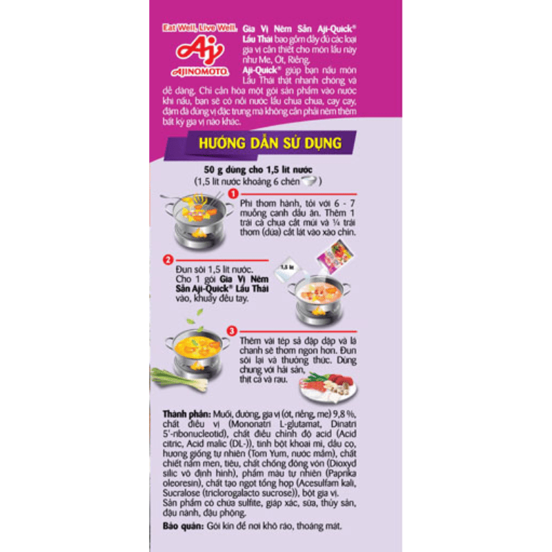 [AJI - QUICK] Thai - Style Hot Pot Seasoning - 50 g - A&E Foodstore