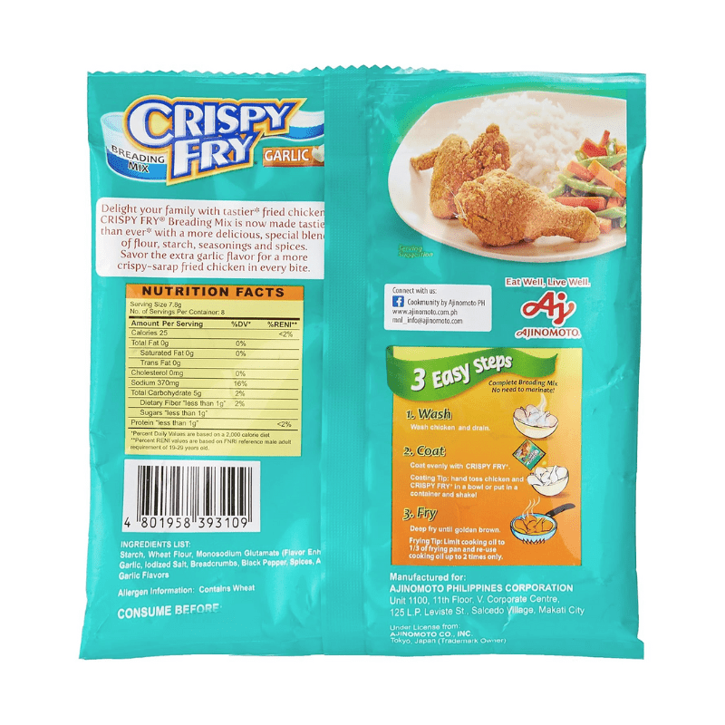 Ajinomoto Crispy Fry Garlic Mix 62g - A&E Foodstore