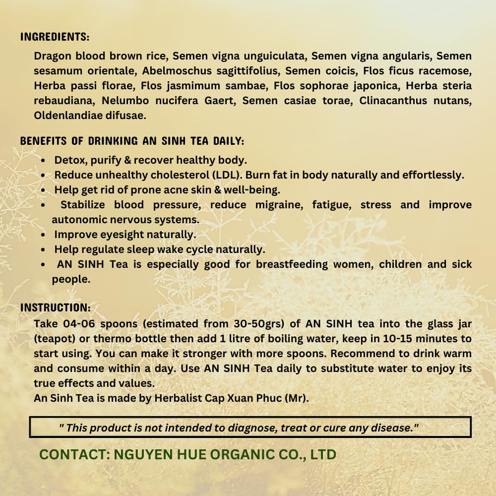 An Sinh Tea Organic Herbal Tea 18 oz - A&E Foodstore