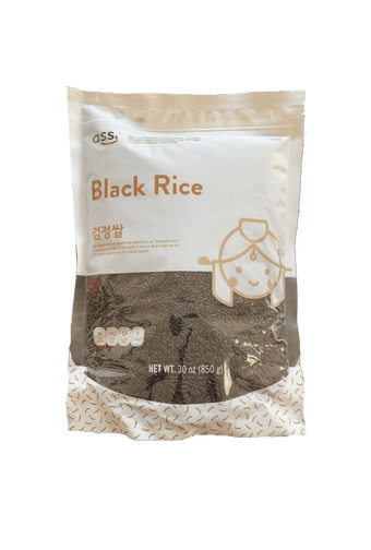 Assi Black Rice, 30oz Bag, Chewy Dark Rice for Xoi, Porridge and Che Desserts
