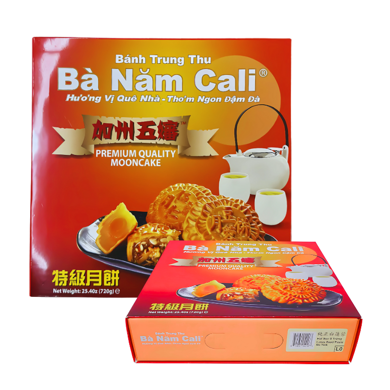 Ba Nam Cali Mooncake Lotus Seed 0 Yolk 25.40 oz - A&E Foodstore