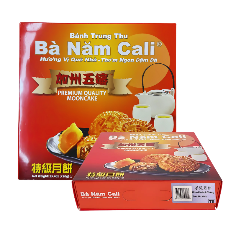 Ba Nam Cali Mooncake Taro 0 Yolk 25.4 oz - A&E Foodstore