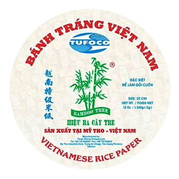 Bamboo Tree Rice Paper 22cm 12 oz - A&E Foodstore