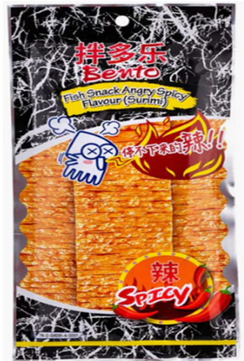 [BENTO] Fish Snack - Angry Spicy Flavour (Surim) - 20 g - A&E Foodstore