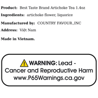 Best Taste Brand Artichoke Tea 1.4oz - A&E Foodstore