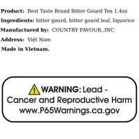 Best Taste Brand Bitter Gourd Tea 1.4oz - A&E Foodstore
