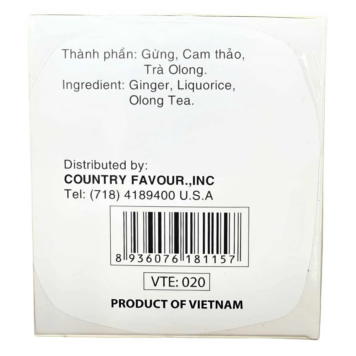 Best Taste Brand Ginger Tea No Sugar 1.4oz - A&E Foodstore