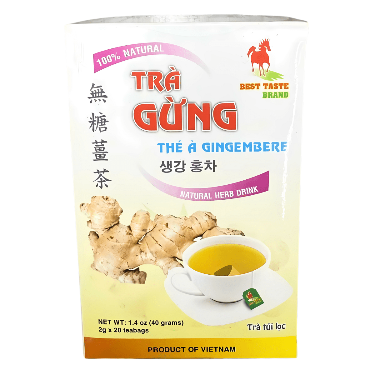 Best Taste Brand Ginger Tea No Sugar 1.4oz - A&E Foodstore