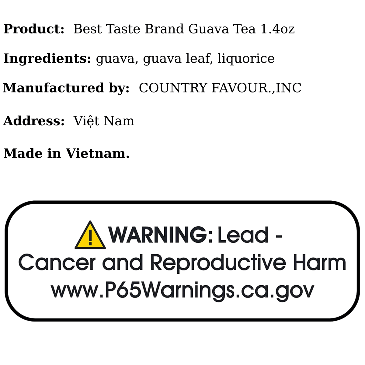 Best Taste Brand Guava Tea 1.4oz - A&E Foodstore