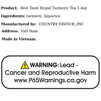 Best Taste Brand Turmeric Tea 1.4oz - A&E Foodstore