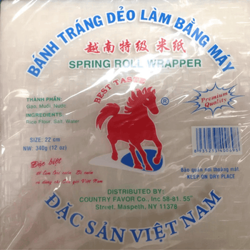 Best Taste Square Spring Roll Wrapper 12 oz - A&E Foodstore