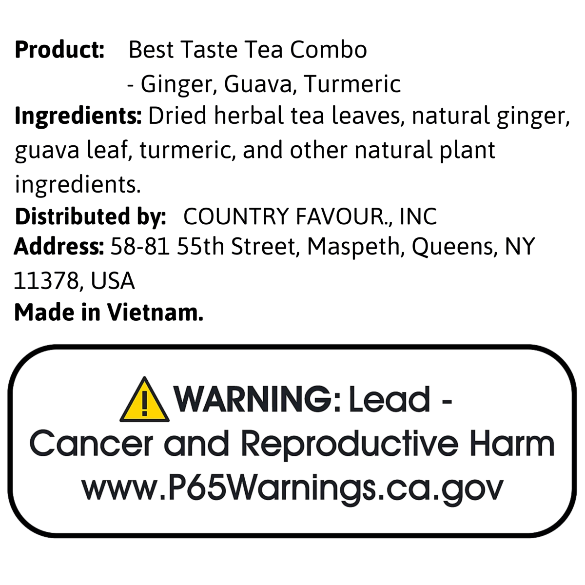 BestTasteTea Combo - Ginger,Guava,Turmeric - A&E Foodstore