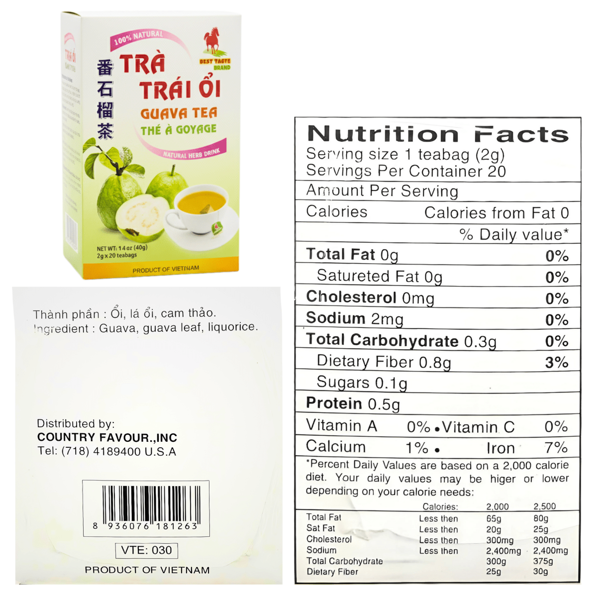 BestTasteTea Combo - Ginger,Guava,Turmeric - A&E Foodstore