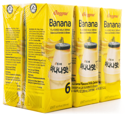 Binggrae Milk Drink, Banana Flavor 6ct 1 box - A&E Foodstore