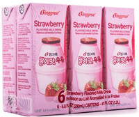 Binggrae Milk Drink, Strawberry Flavor 6ct 1200 ml - A&E Foodstore