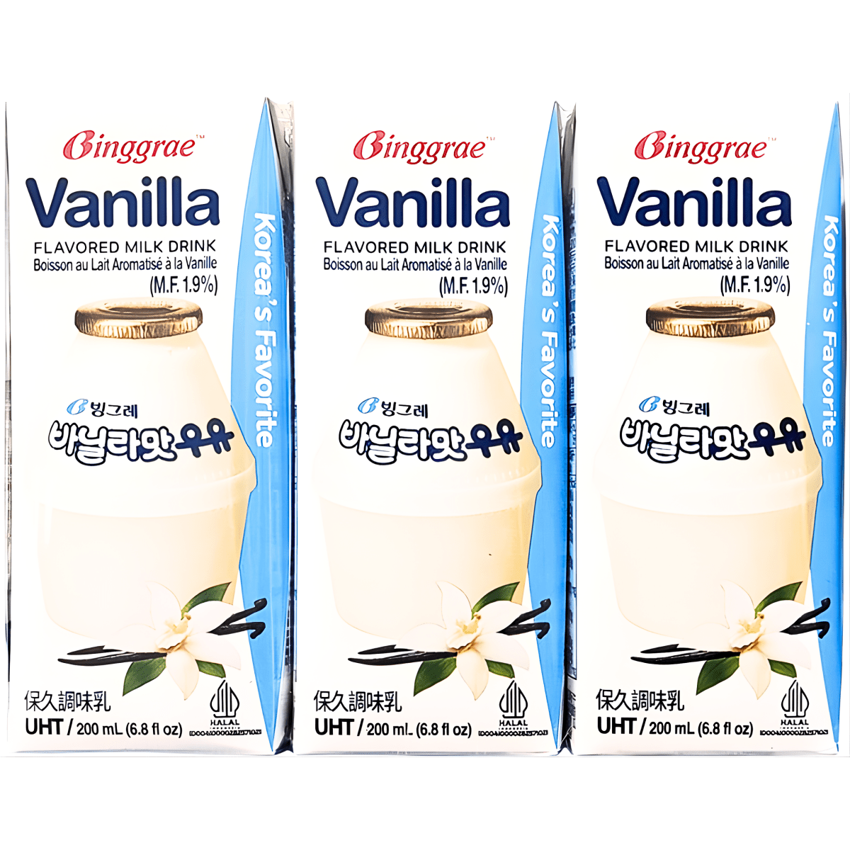 [BINGGRAE] Vanilla Flavored Milk - 200ml(6Pack) - A&E Foodstore