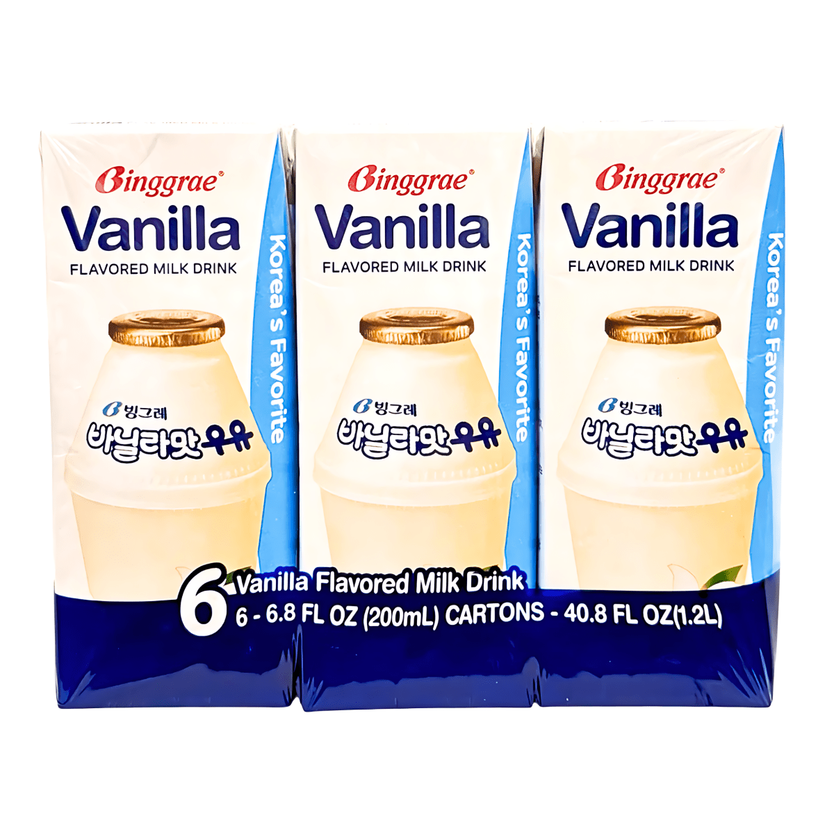 [BINGGRAE] Vanilla Flavored Milk - 200ml(6Pack) - A&E Foodstore