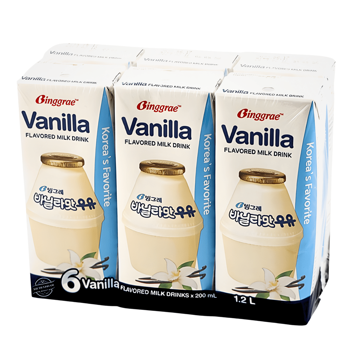 [BINGGRAE] Vanilla Flavored Milk - 200ml(6Pack) - A&E Foodstore