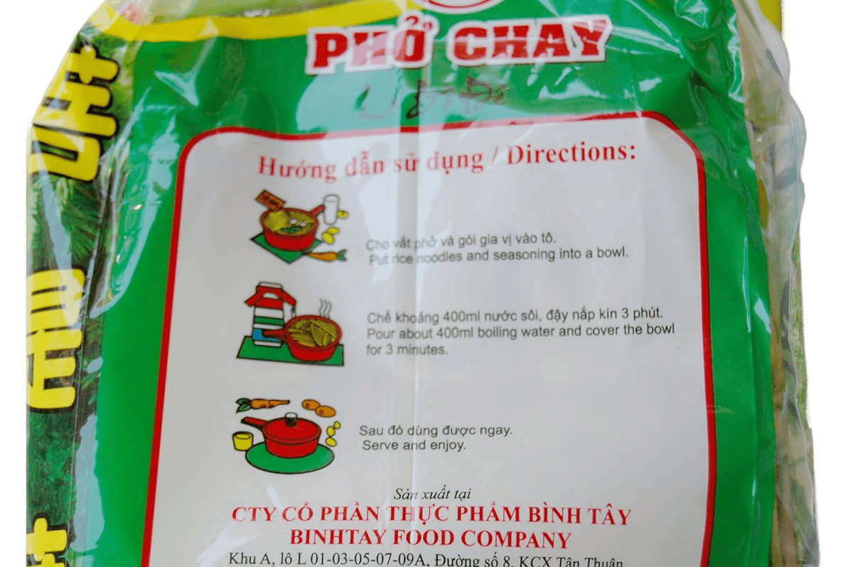 Binh Tay Pho Chay Vegetarian Instant Rice Noodles - A&E Foodstore